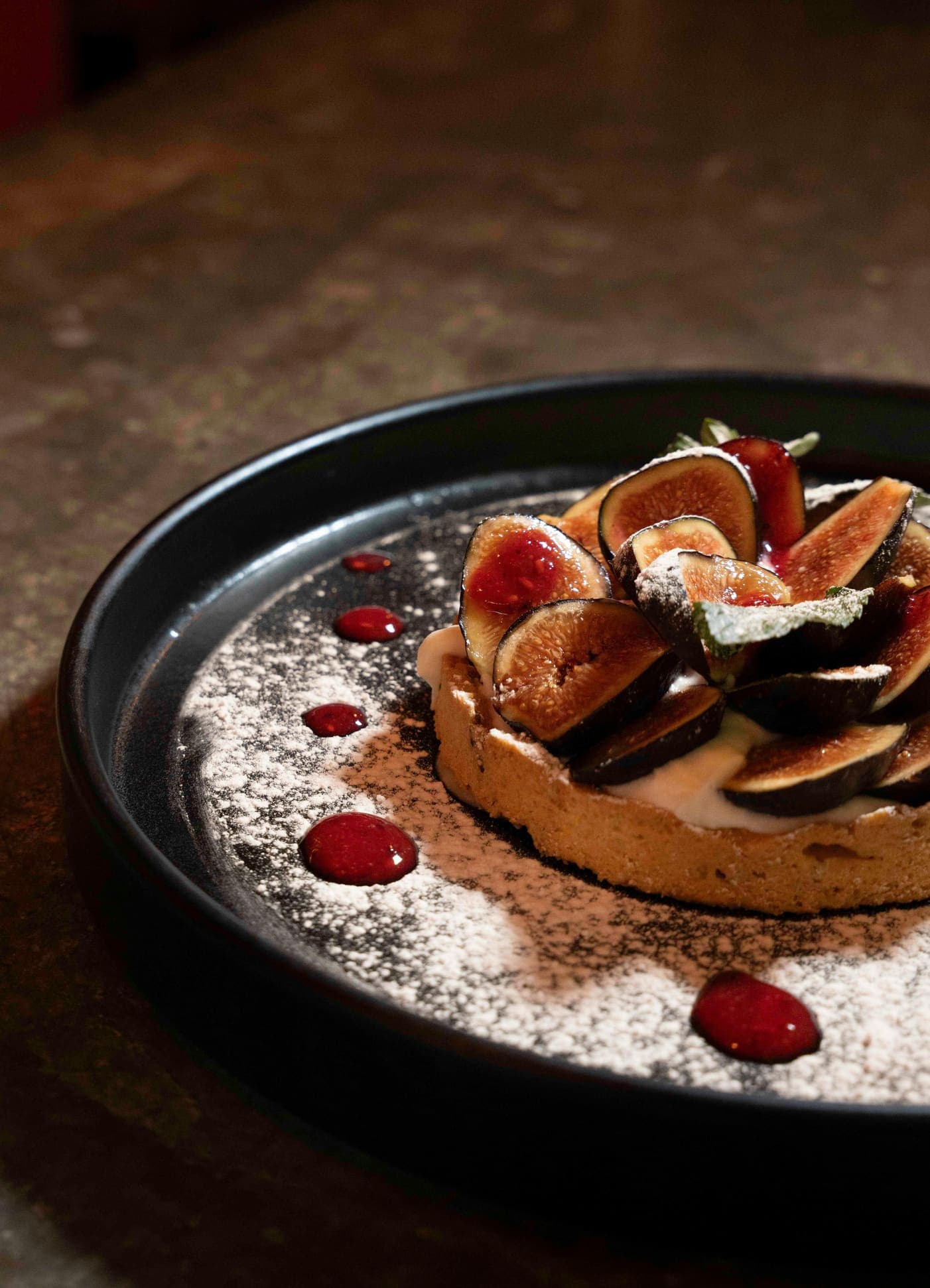 Postre gourmet preparado en equipo